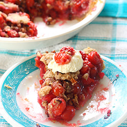 Cinnamon Pecan Cherry Pie