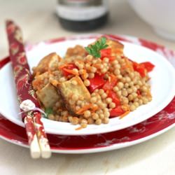 Tofu Fried Whole Wheat Couscous