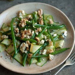 zucchini, bean & blue cheese salad