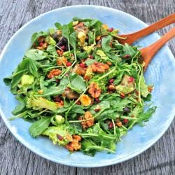 Walnut, Eggplant Pomegranate Salad