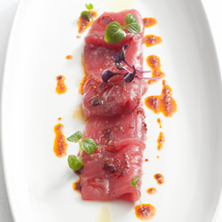 Tuna Carpaccio, Pistachio And Vegs