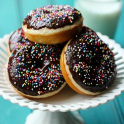 Chocolate Glazed Donuts w/Sprinkles