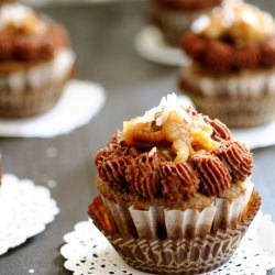 German Chocolate Cupcakes