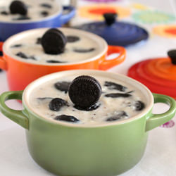 Rice Pudding and Oreo Cookie
