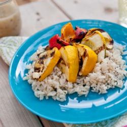 Griled Pattypan with Chia Rice