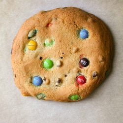 Chocolate Chip M&M Cookie for One