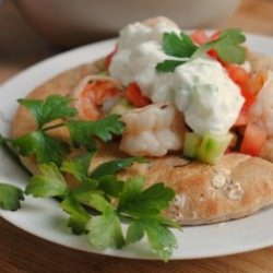 Shrimp Gyros with Tzatiki Sauce