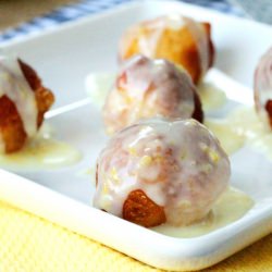 Donut Balls with Tart Lemon Glaze