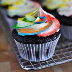 Tie-Dye Frosting for Cupcakes