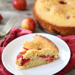 Plum Cornmeal Cake