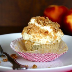 Peachy Bourbon Crumble Cupcake