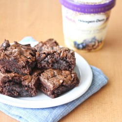Blueberry Ice Cream Brownies