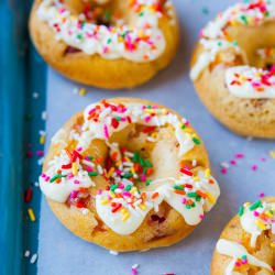 Baked Peach & Nectarine Donuts