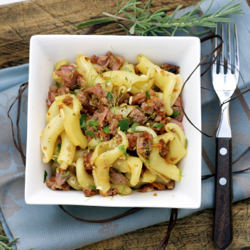 Pasta with Salsiccia, Drunken Chees
