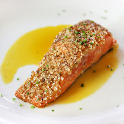 Quinoa Flake Crusted Salmon