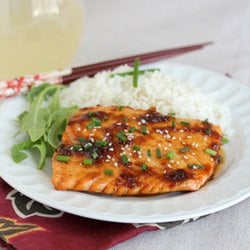 Pineapple Teriyaki Glazed Salmon