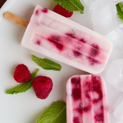 Raspberry Mojito Pops