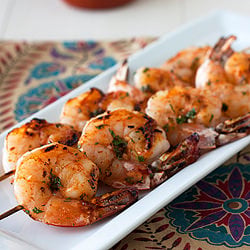 Sriracha Shrimp Skewers