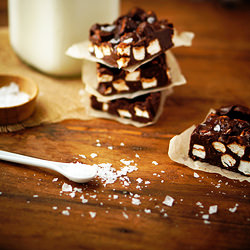 Salted Chocolate Peanut Squares