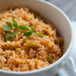 Brown Rice w/ Onions & Peppers