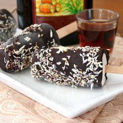Chocolate Coconut Rum Pops