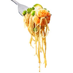 Shrimp, Noodles & Peas