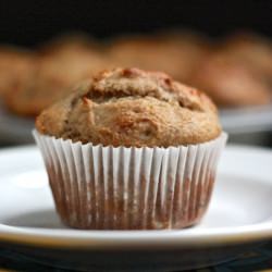 Whole Grain PB Banana Muffins