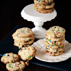 Jumbo Pretzel M&M Cookies