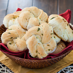 Garlic Basil Knots