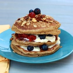 Pancakes with Mascarpone & Berries
