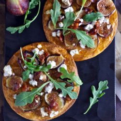 Tortilla Pizza with Figs and Bacon