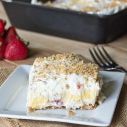 Strawberry Cream Squares