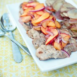 Pork Chops and Peach Relish