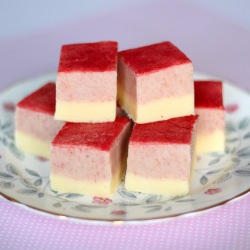 Raspberry White Chocolate Fudge
