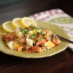 Smoked Salmon Red Potato Hash