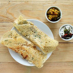 Rava Dosa with Potatoes