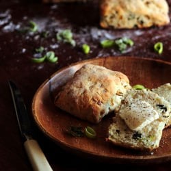 Caramelized Leek & Basil Biscuits
