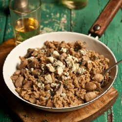 Mushroom Risotto with Blue Cheese