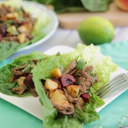 Sweet Carnitas Lettuce Wraps