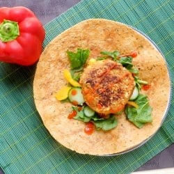 Szechuan Chickpea Burgers