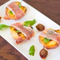 Grilled Peaches with Prosciutto