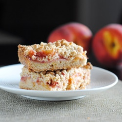 Ginger Peach Shortbread Bars