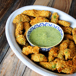 Baked Avocado Fries with Sauce