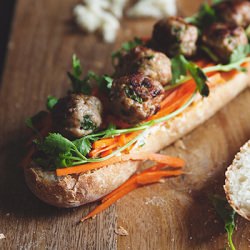 pork meatball banh mi