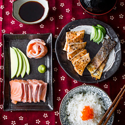 Japanese Raw Sliced Fish on Rice
