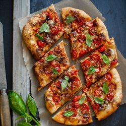 Tomato Bacon Pizza