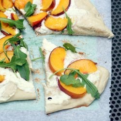 Peach and Ricotta Pizza