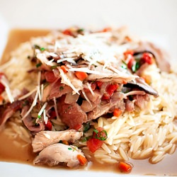 Braised Rabbit w/ Orzo