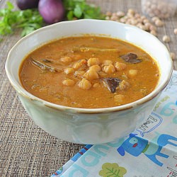 Brinjal Channa Coconut Curry