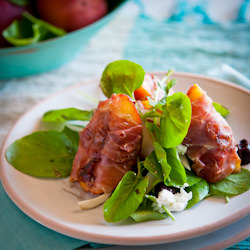 Grilled Peach Salad with Prosciutto